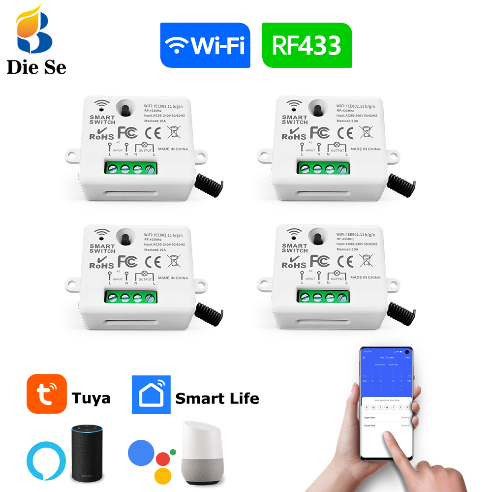 Home Automation Industry - Tuya WiFi Slimme Lichtschakelaar 433MHz 110V