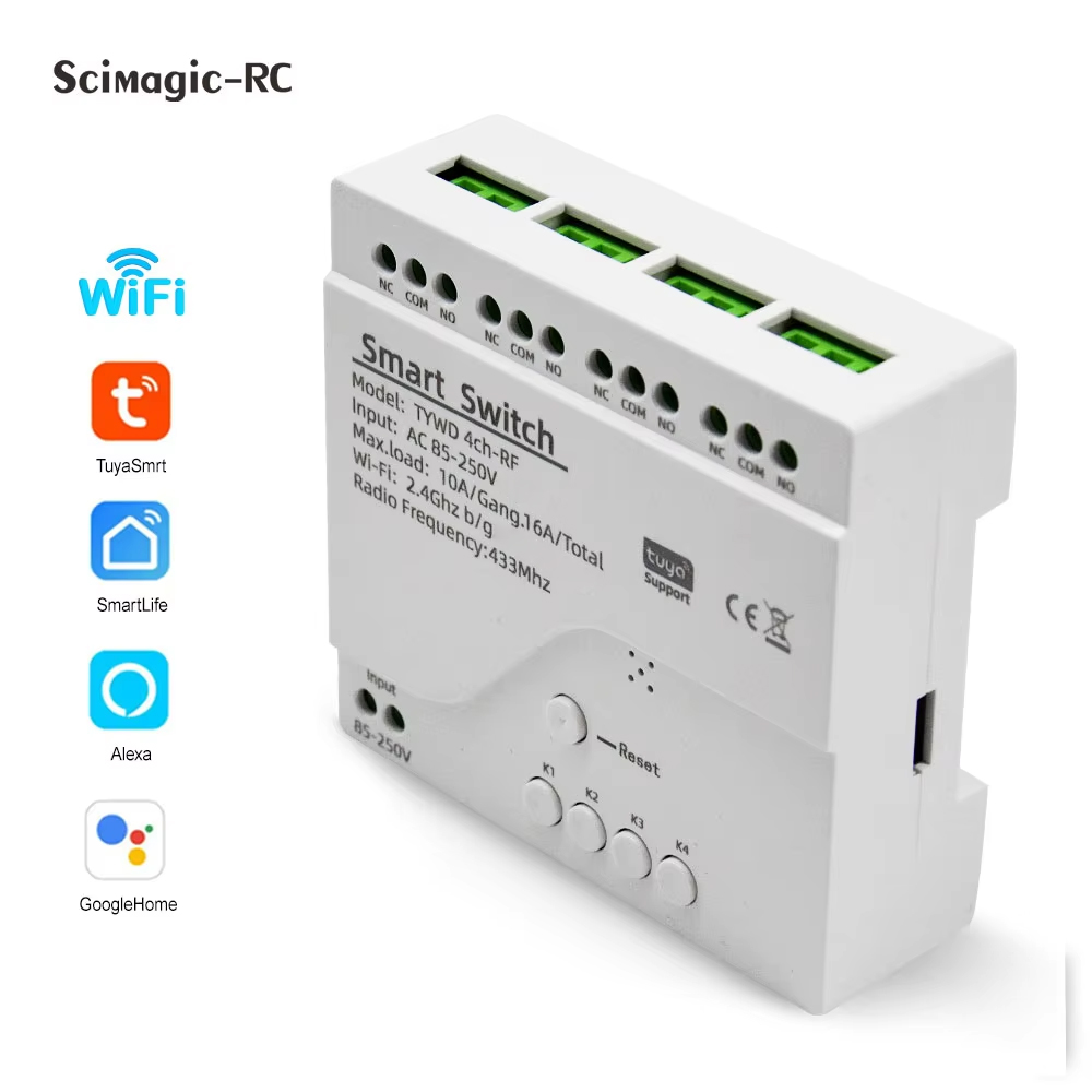 Home Automation Ideas - Smart Tuya Schakelaar 4CH Relaismodule Domotica