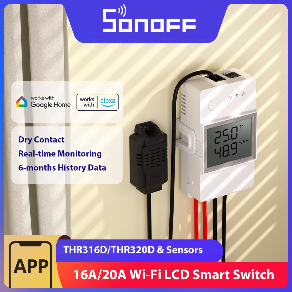 Sonoff Basic Switch - SONOFF THR316D/THR320D Temperatuur Vochtigheid Slimme Schakelaar